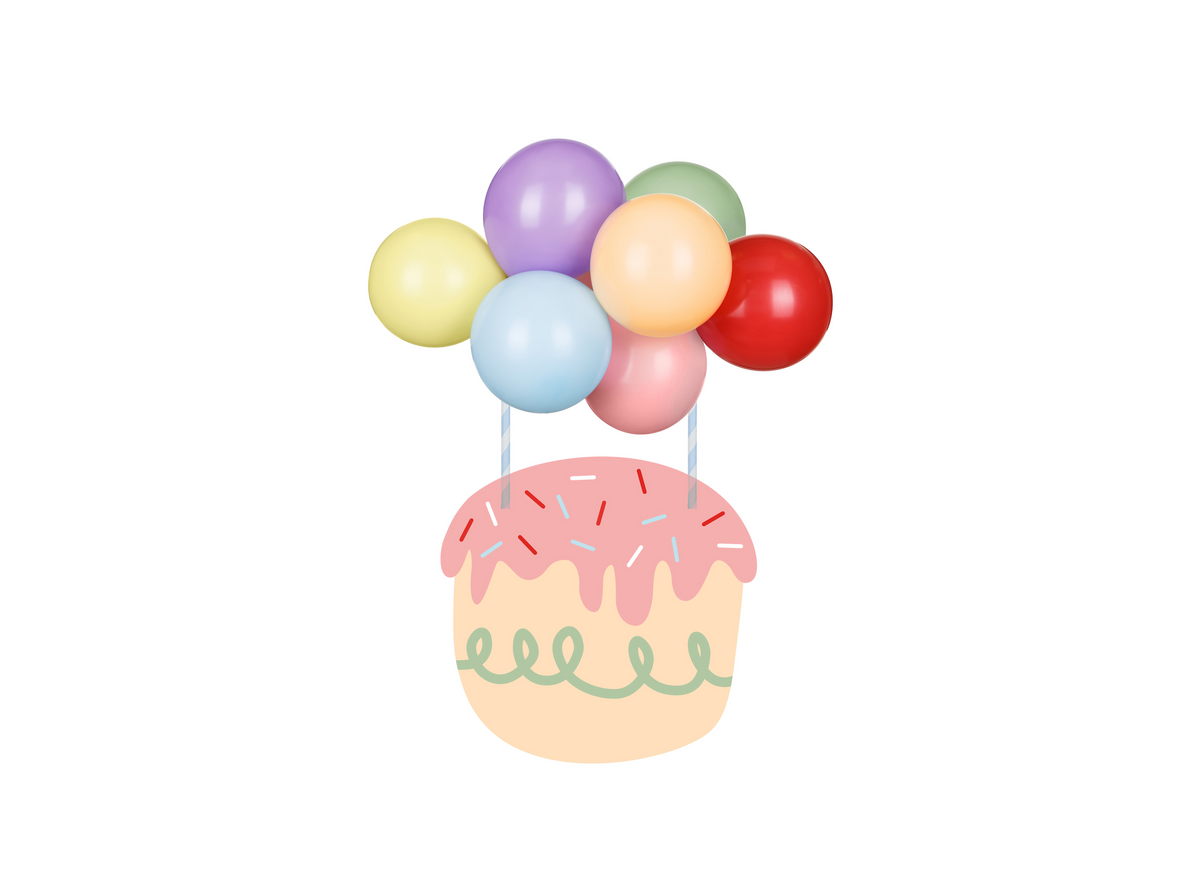 Rainbow Balloon Cake Topper 