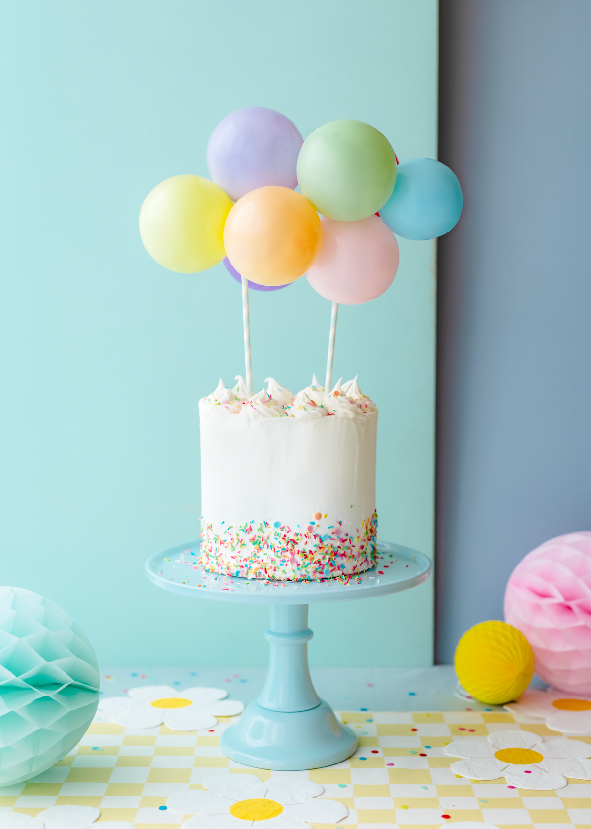 Rainbow Balloon Cake Topper 
