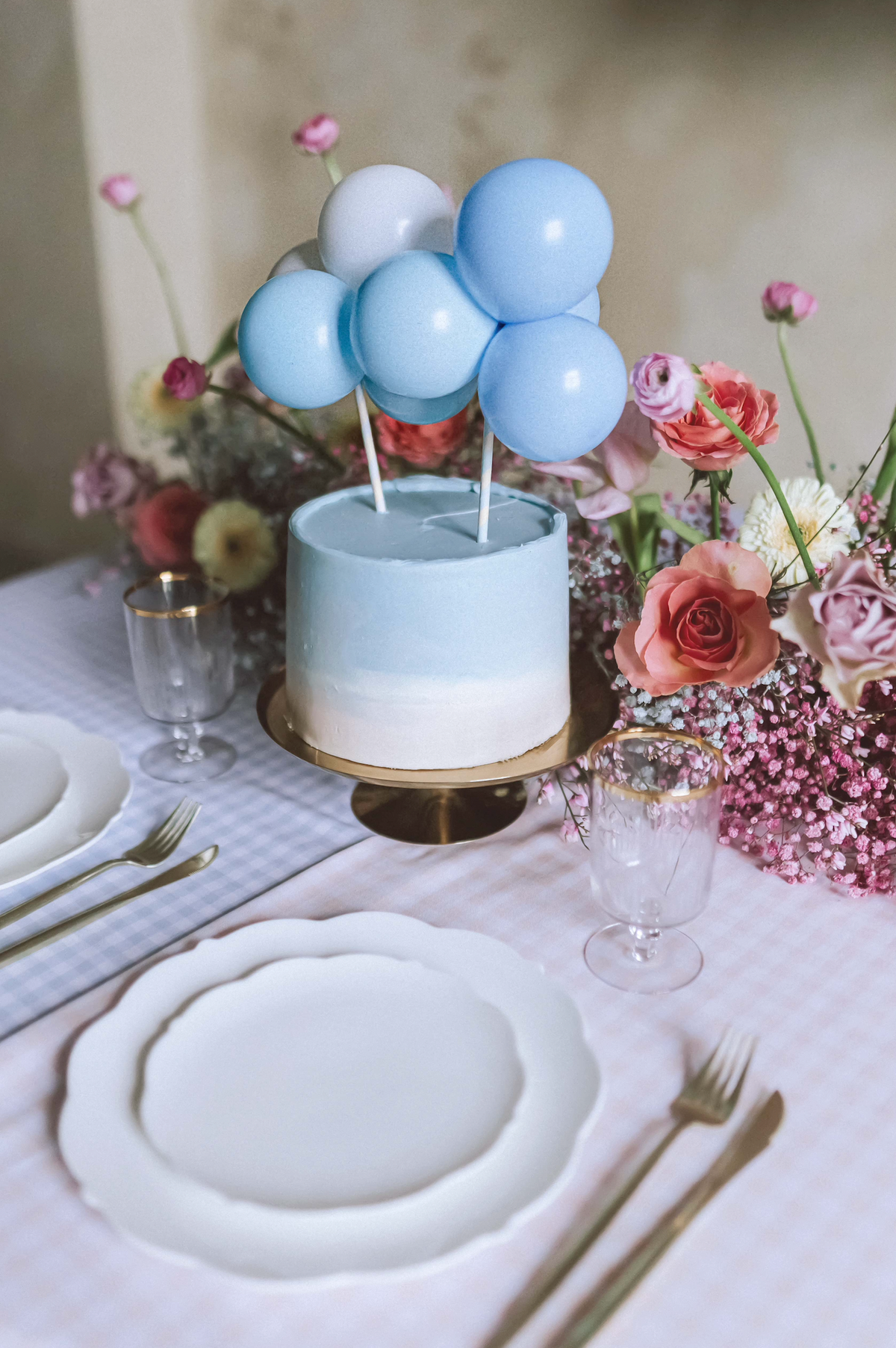 Blue Balloon Cake Topper