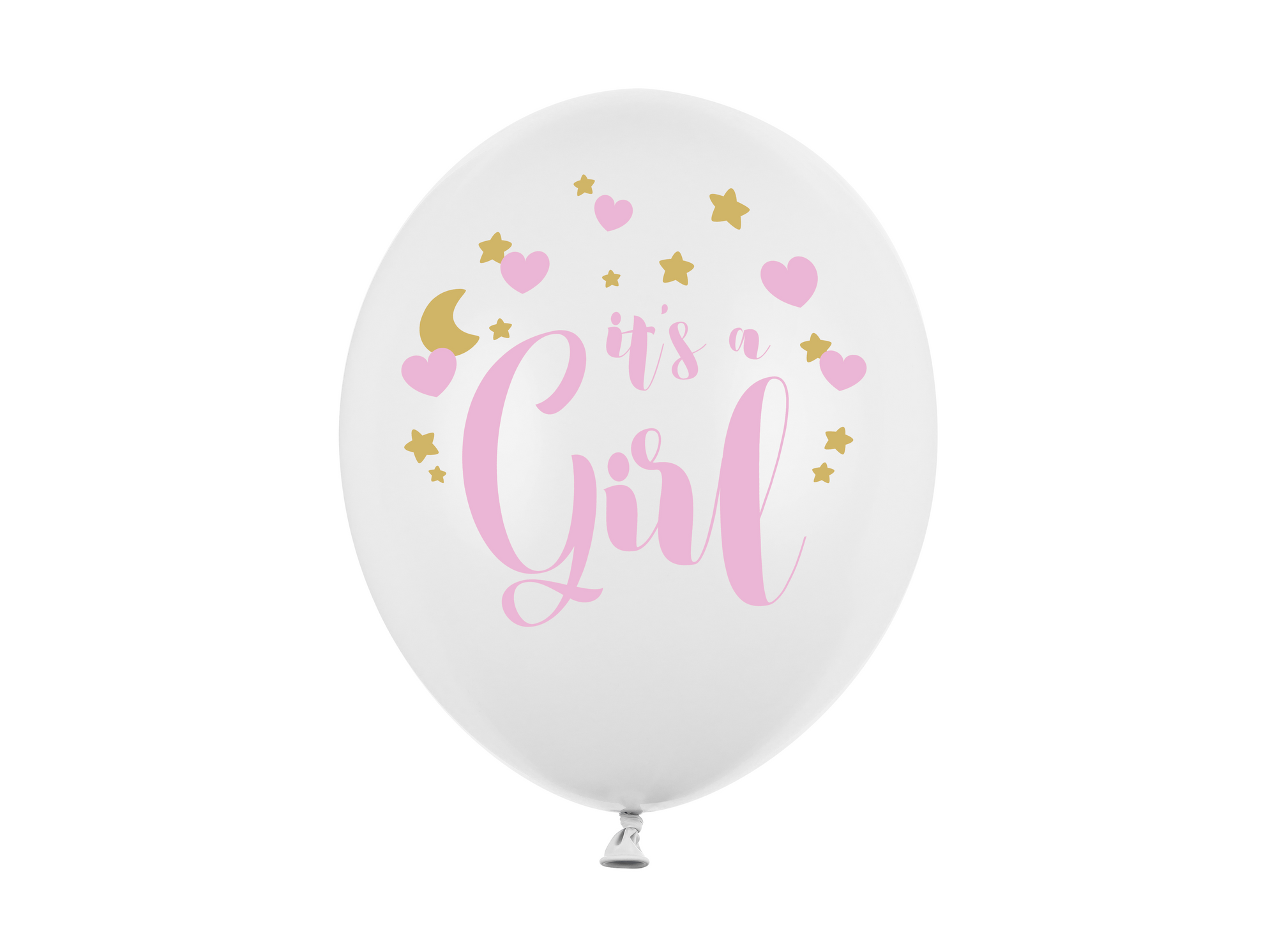 It's a Girl White Latex Balloons 