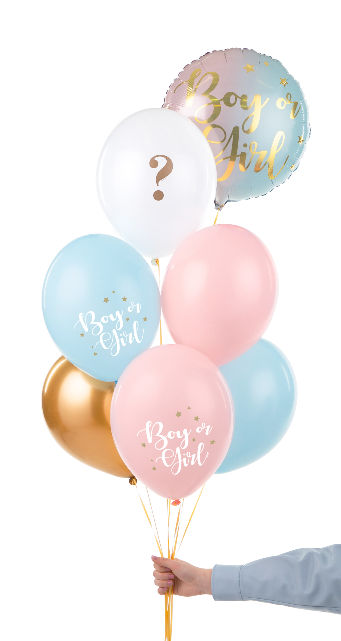 Boy or Girl Gender Reveal Latex Balloon Bouquet 