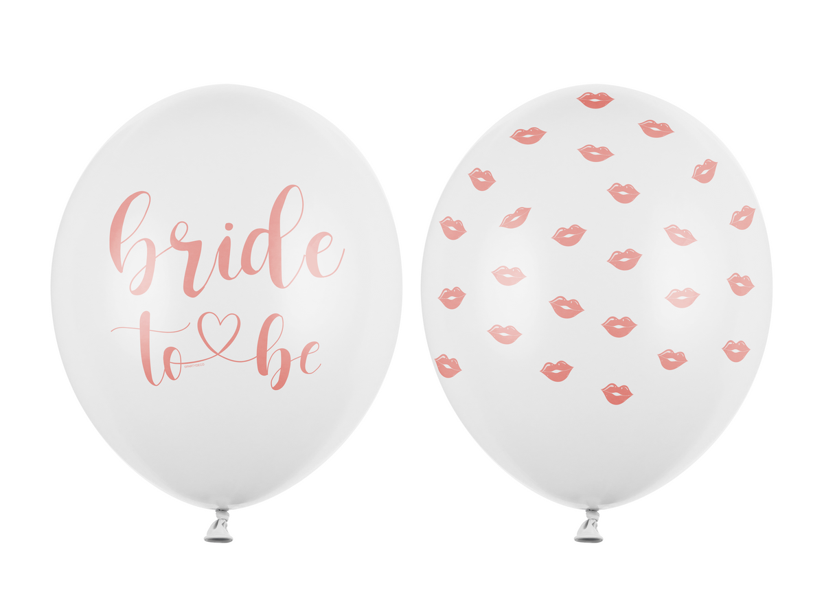 Bride to Be White Latex Balloons