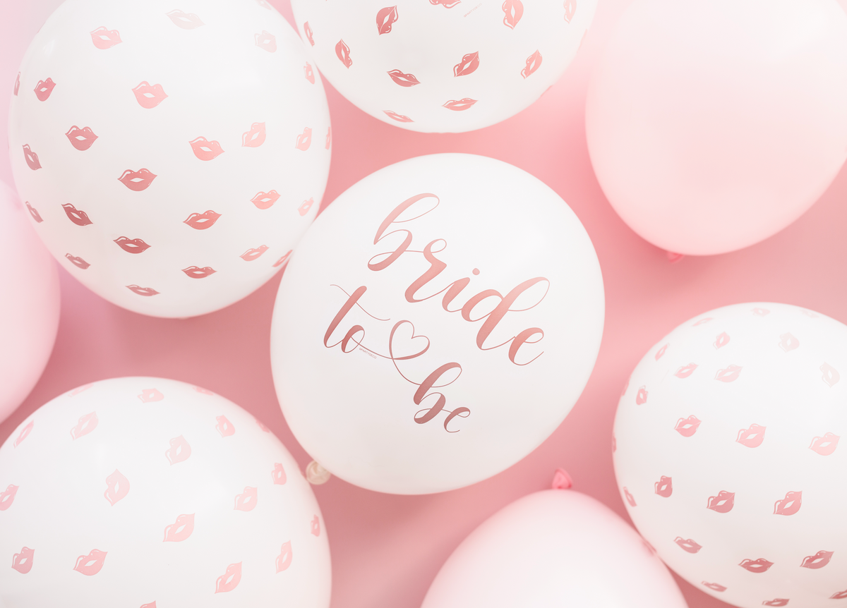 Bride to Be White Latex Balloons