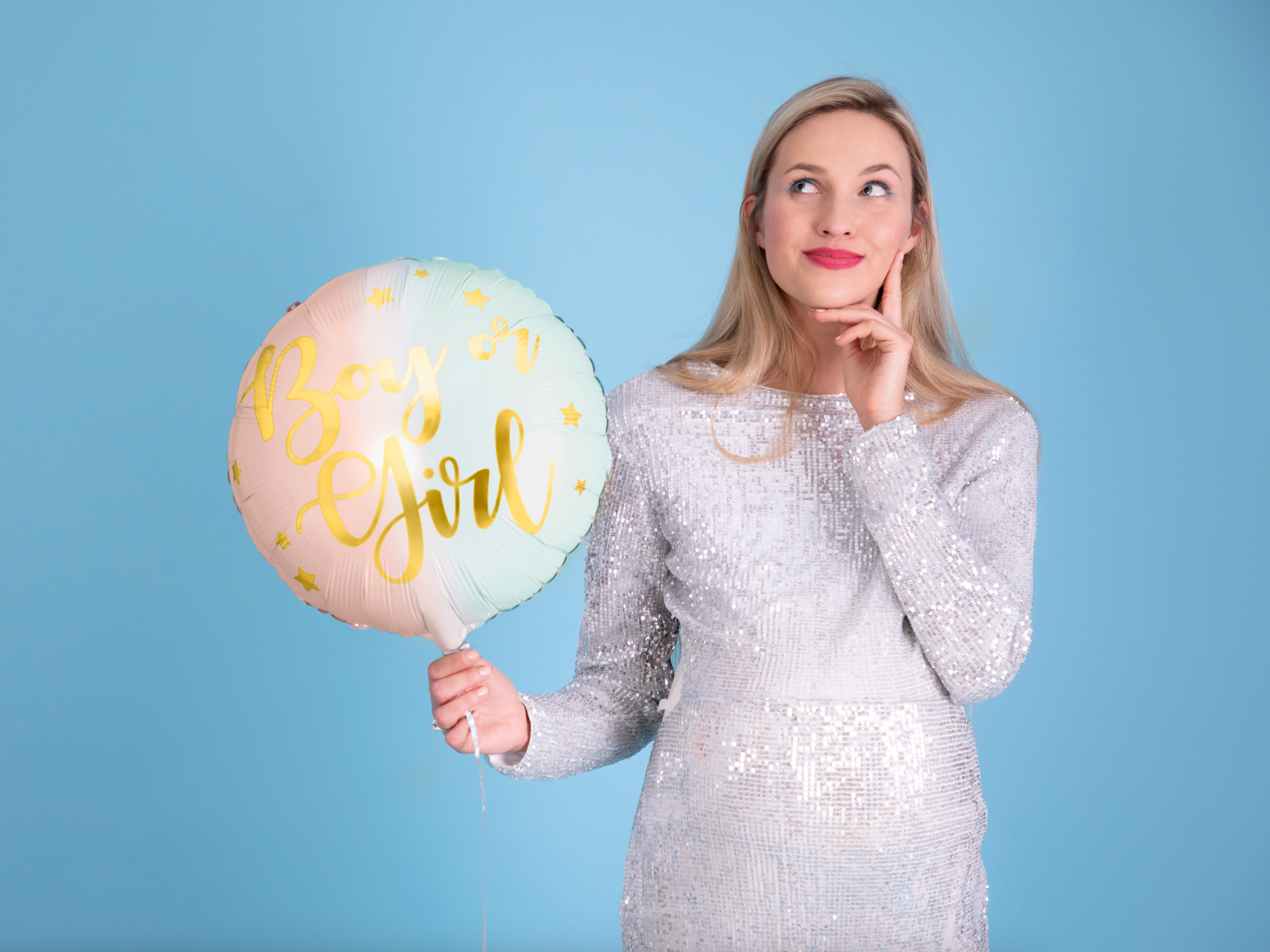 Boy or Girl Gender Reveal Foil Balloon