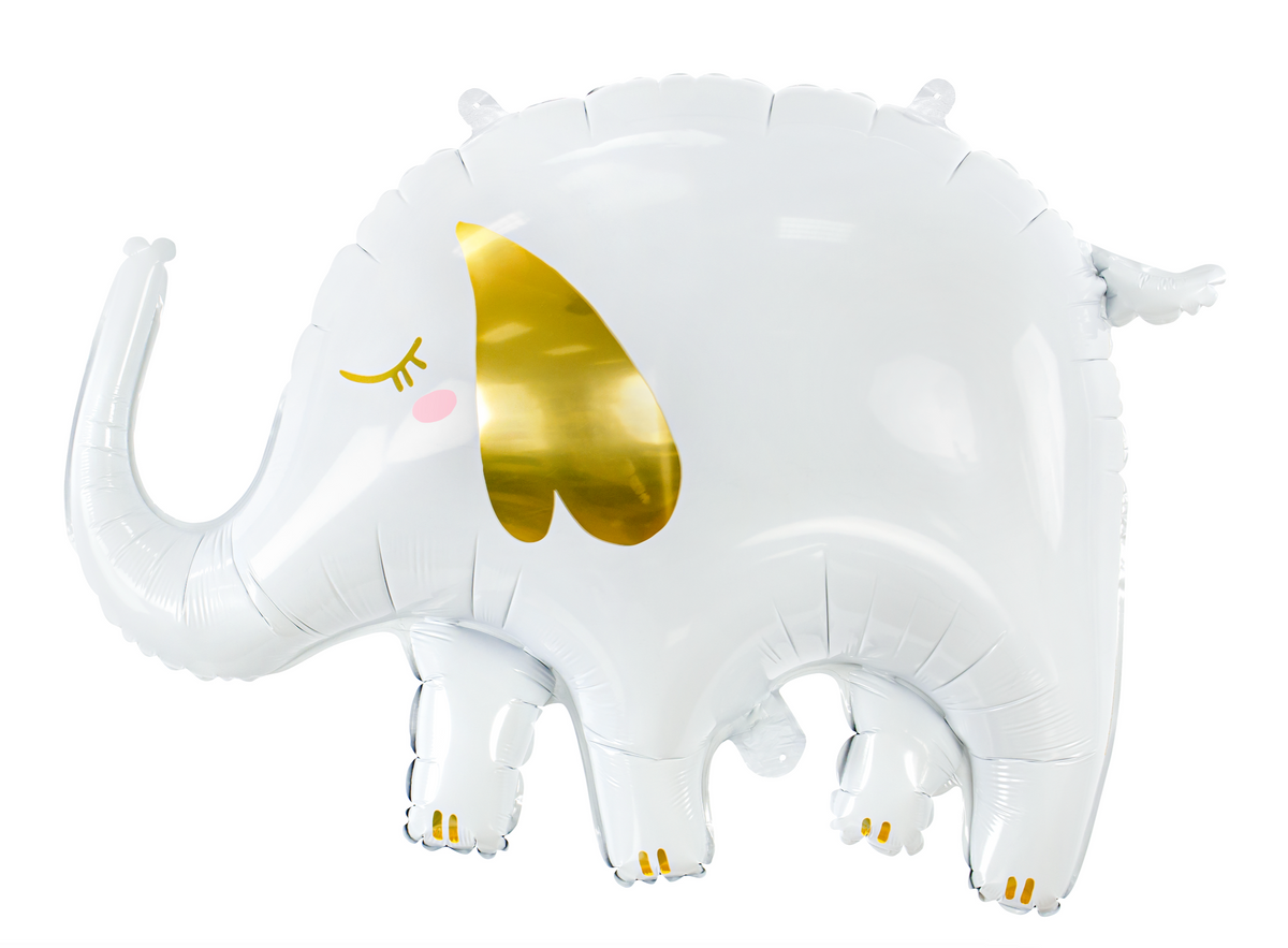 White Elephant Foil Balloon