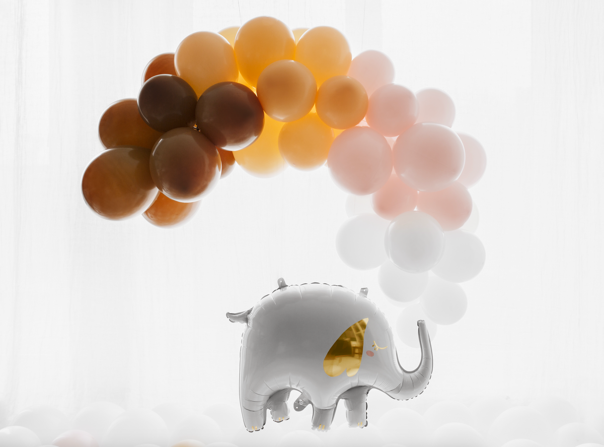 White Elephant Foil Balloon