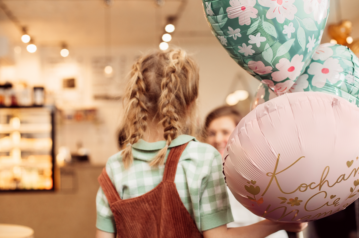 Green Floral Heart Balloon