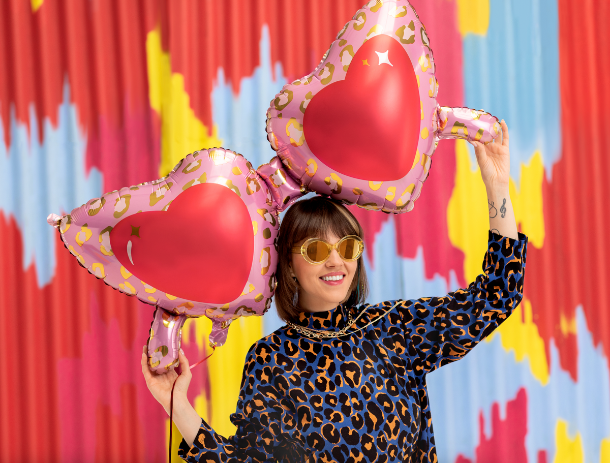 Pink Heart Sunglass Balloon