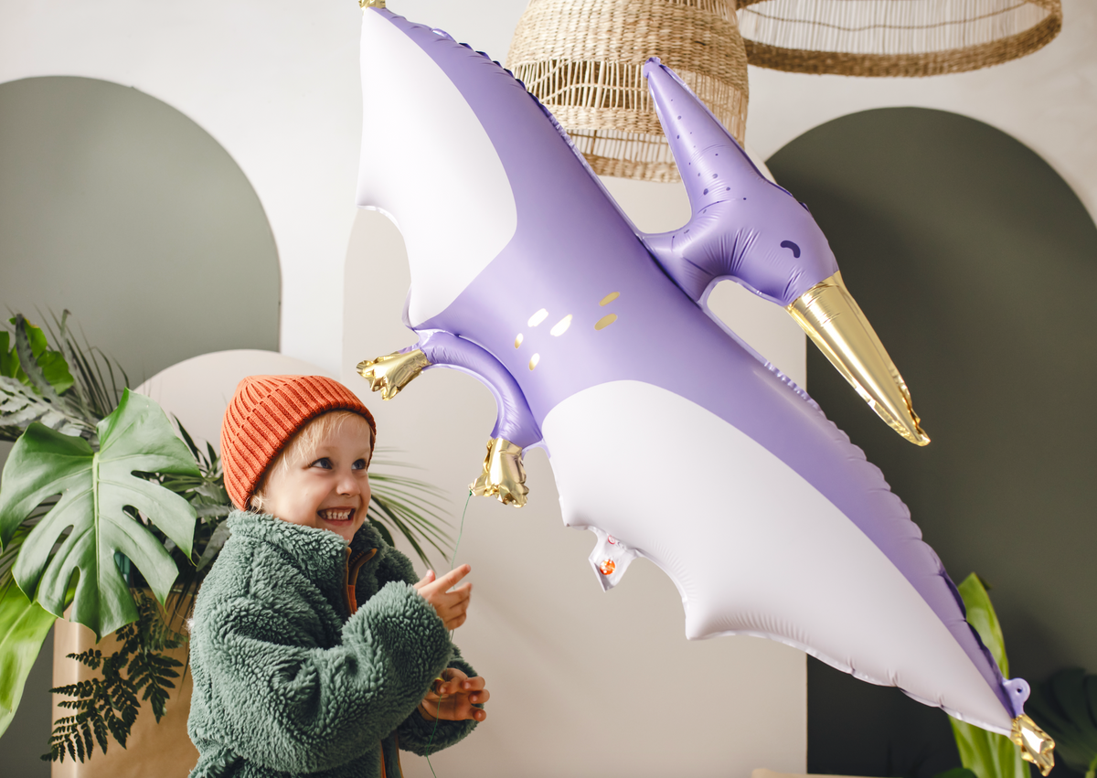 Purple Pterodactyl Foil Balloon 
