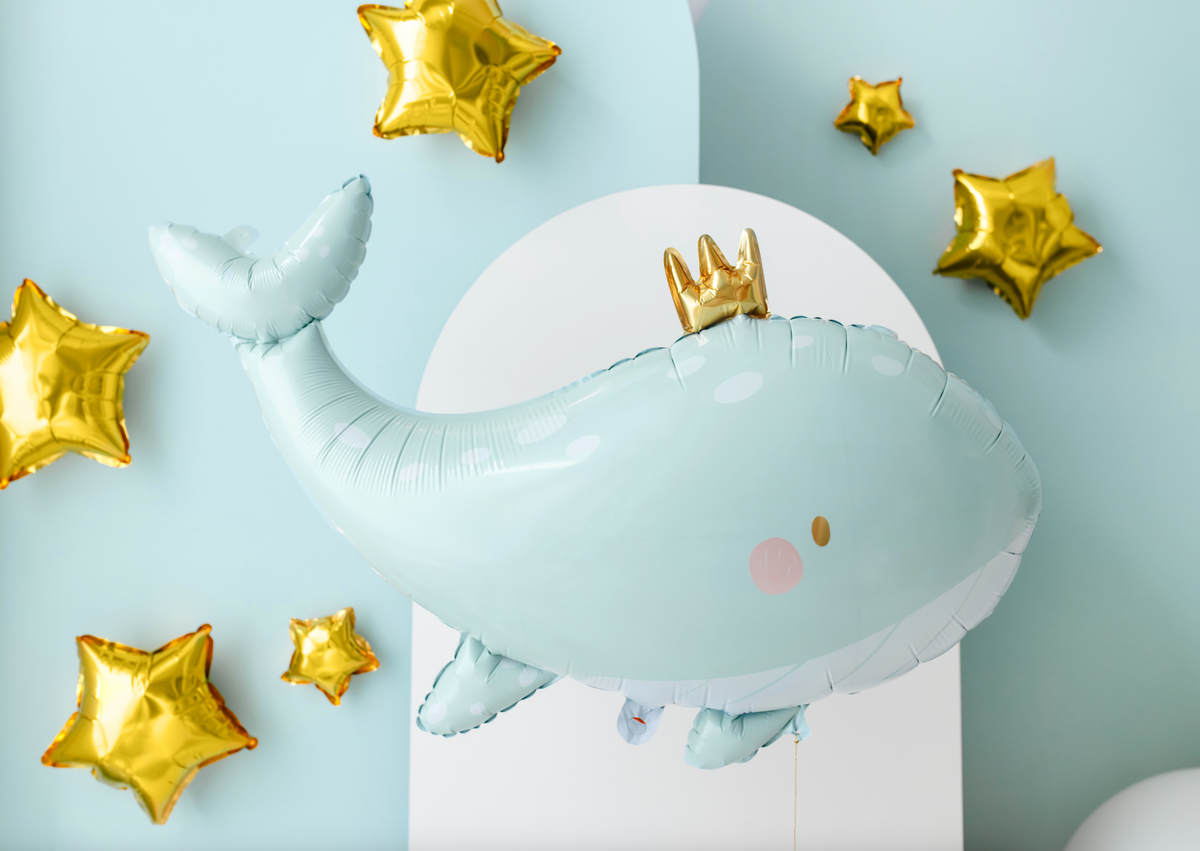 Blue Baby Whale Foil Balloon