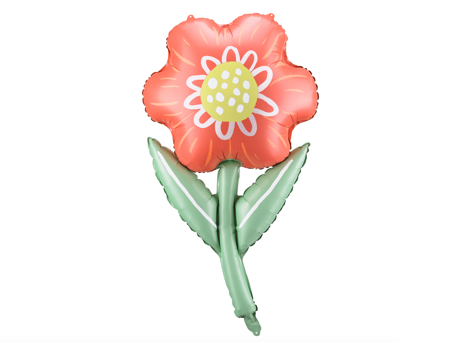 Coral Pink Stemmed Flower Foil Balloon 