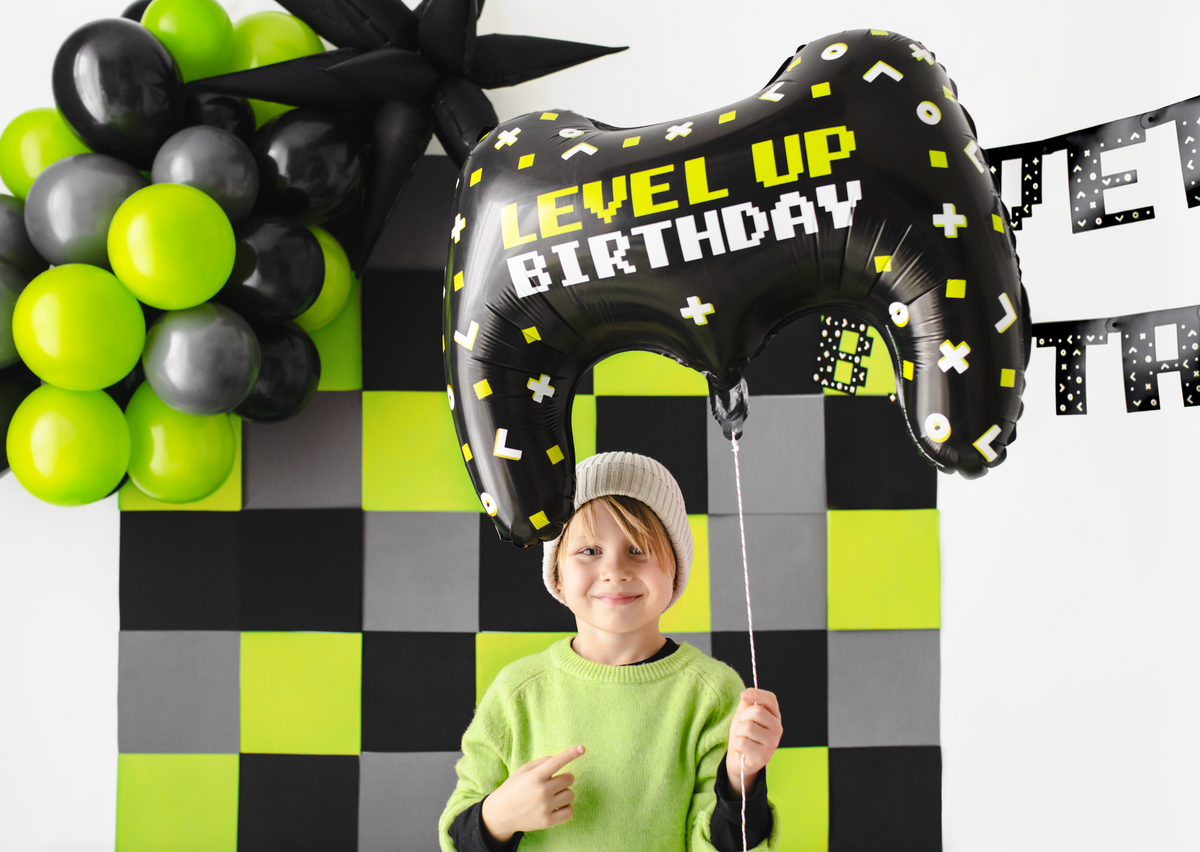 Level Up Birthday Controller Foil Balloon