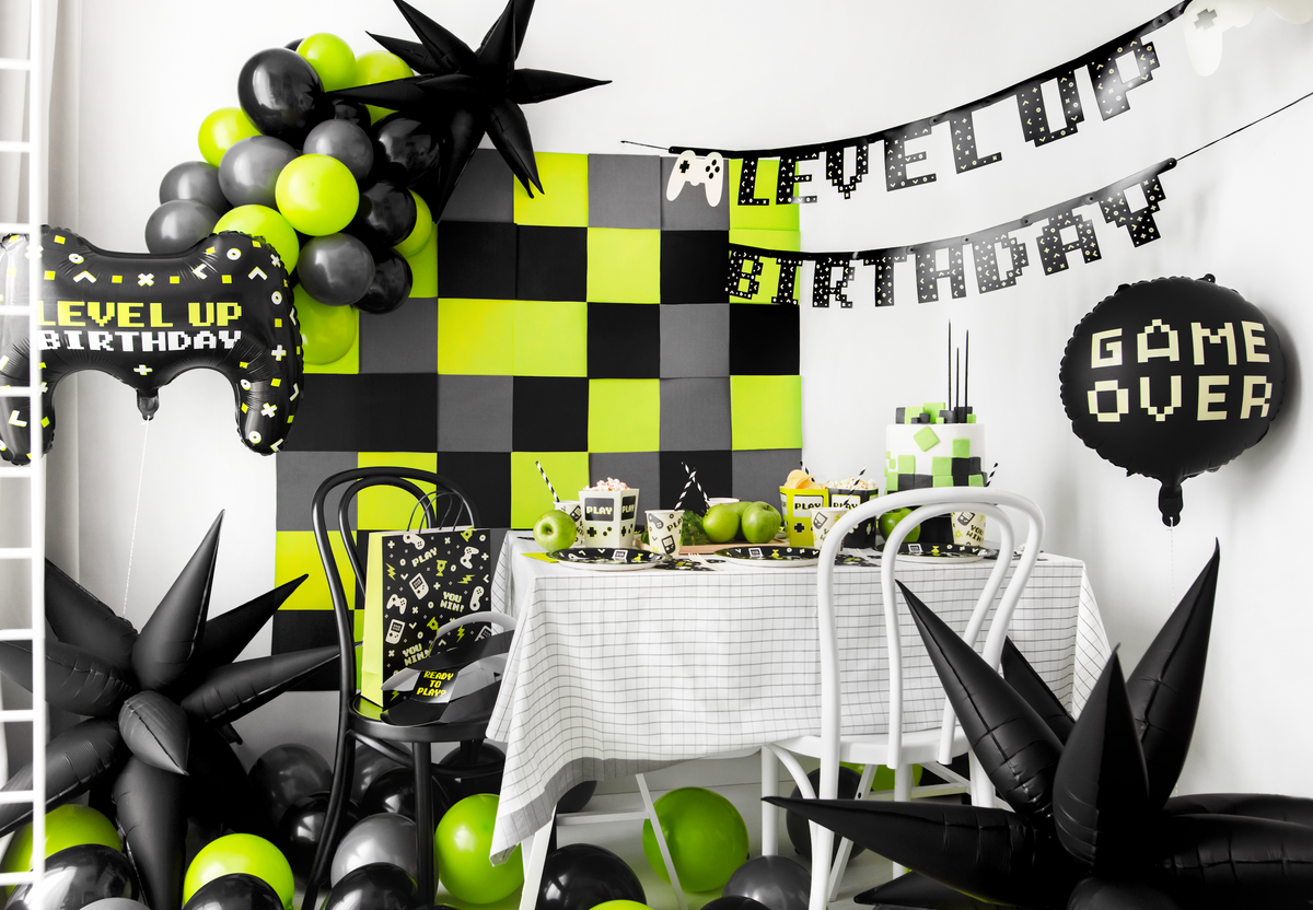 Game Over Black Foil Balloon