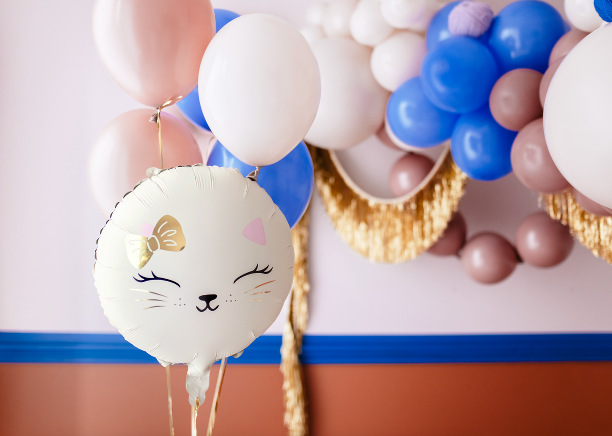 Nude and Gold Cat Foil Balloon