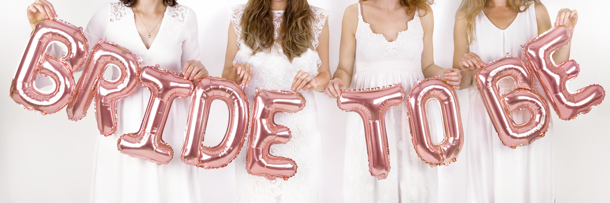 Pink Ombre Bride to Be Balloon Banner