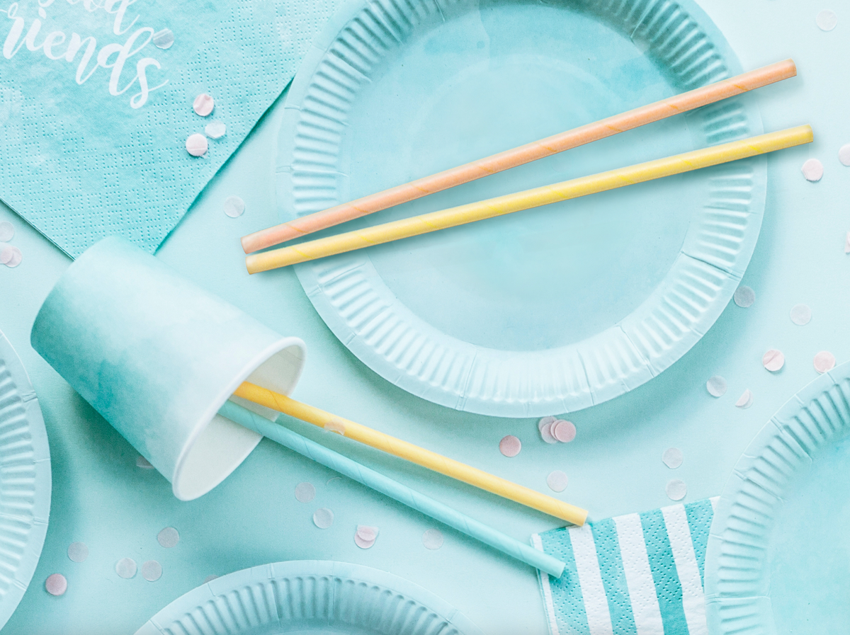 Pastel Rainbow Party Straws