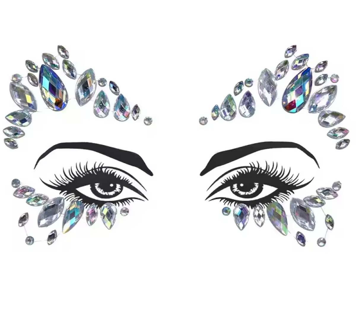 3D Rhinestone Face Gems