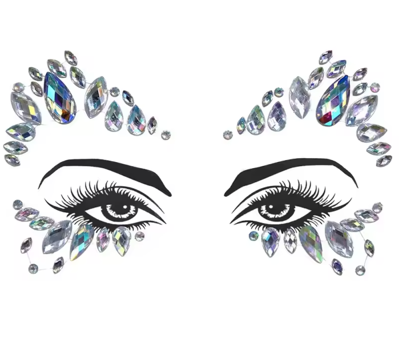 3D Rhinestone Face Gems