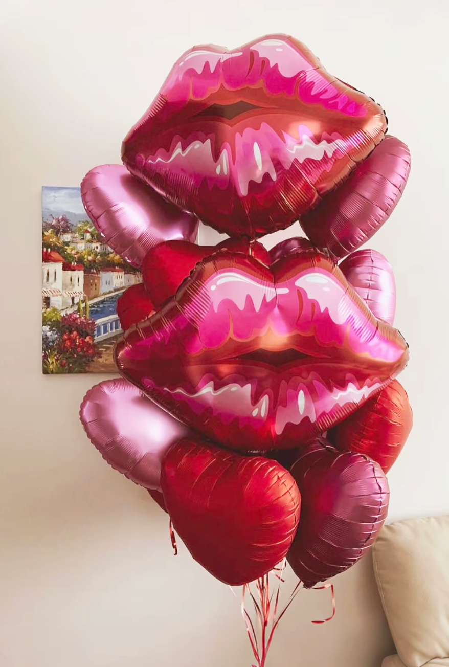 Red Lip Foil Balloon