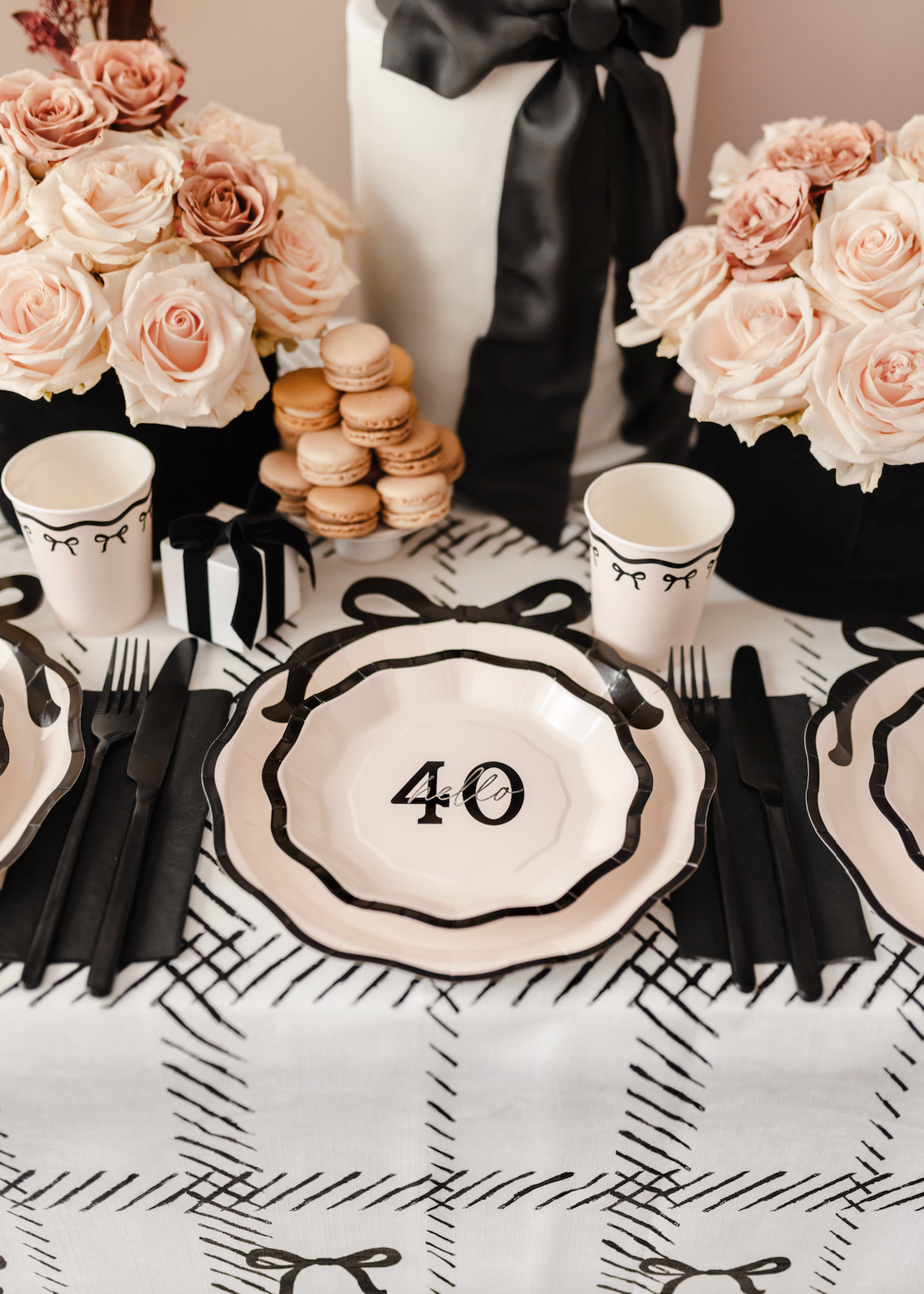 “Hello 40” Paper Plates