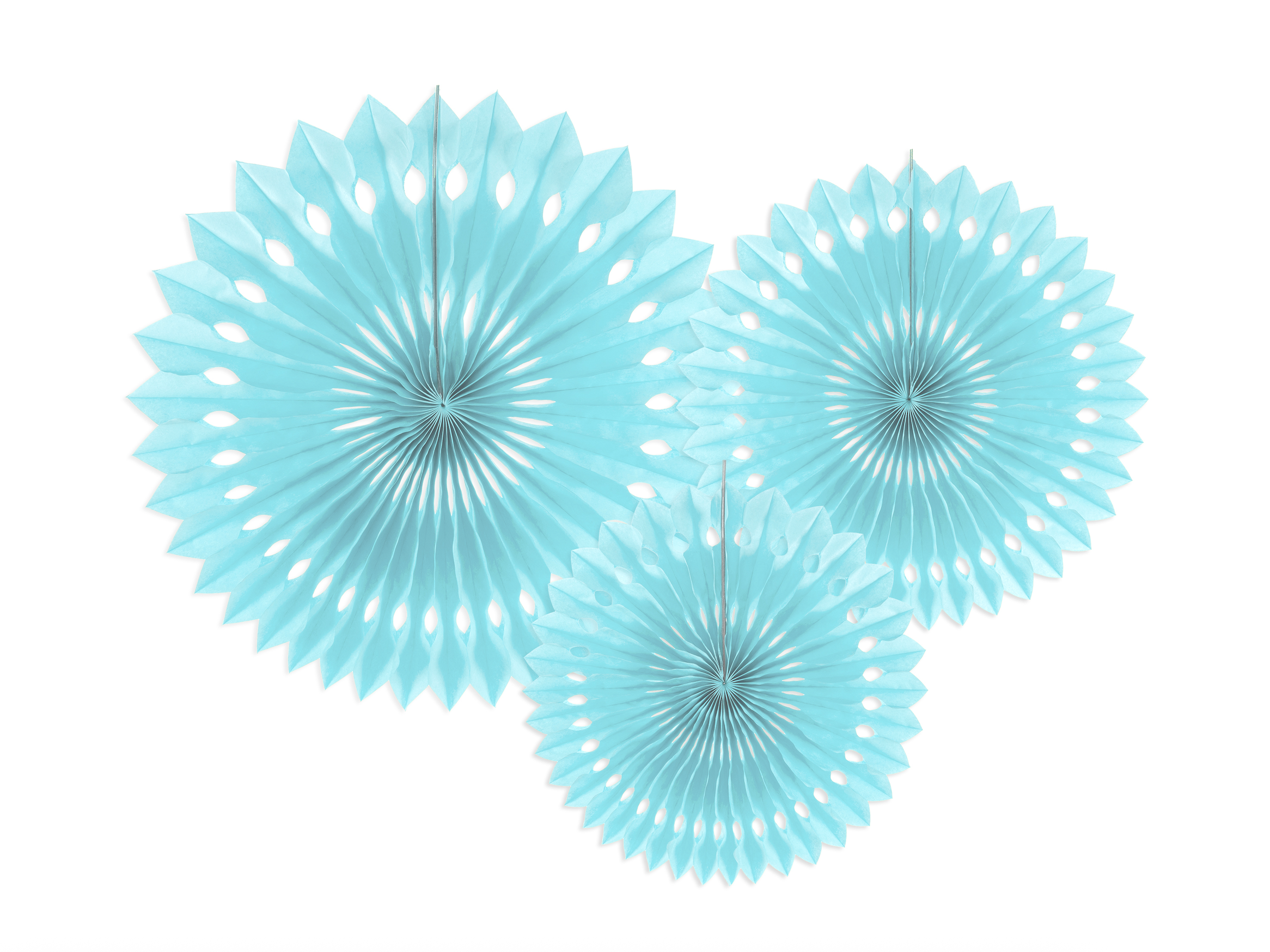 Light Blue Decorative Tissue Rosettes