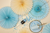 Light Blue Decorative Tissue Rosettes