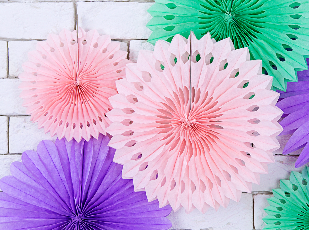 Mint Decorative Tissue Rosettes