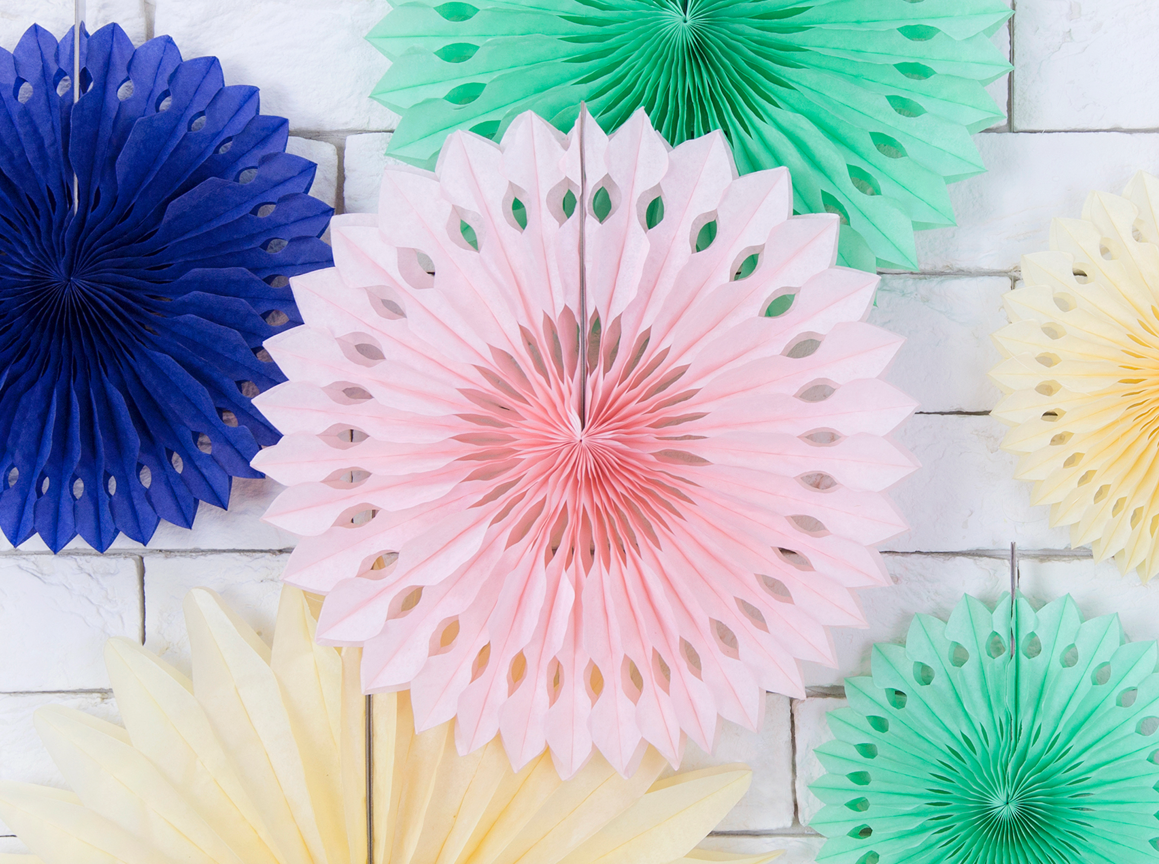 Mint Decorative Tissue Rosettes