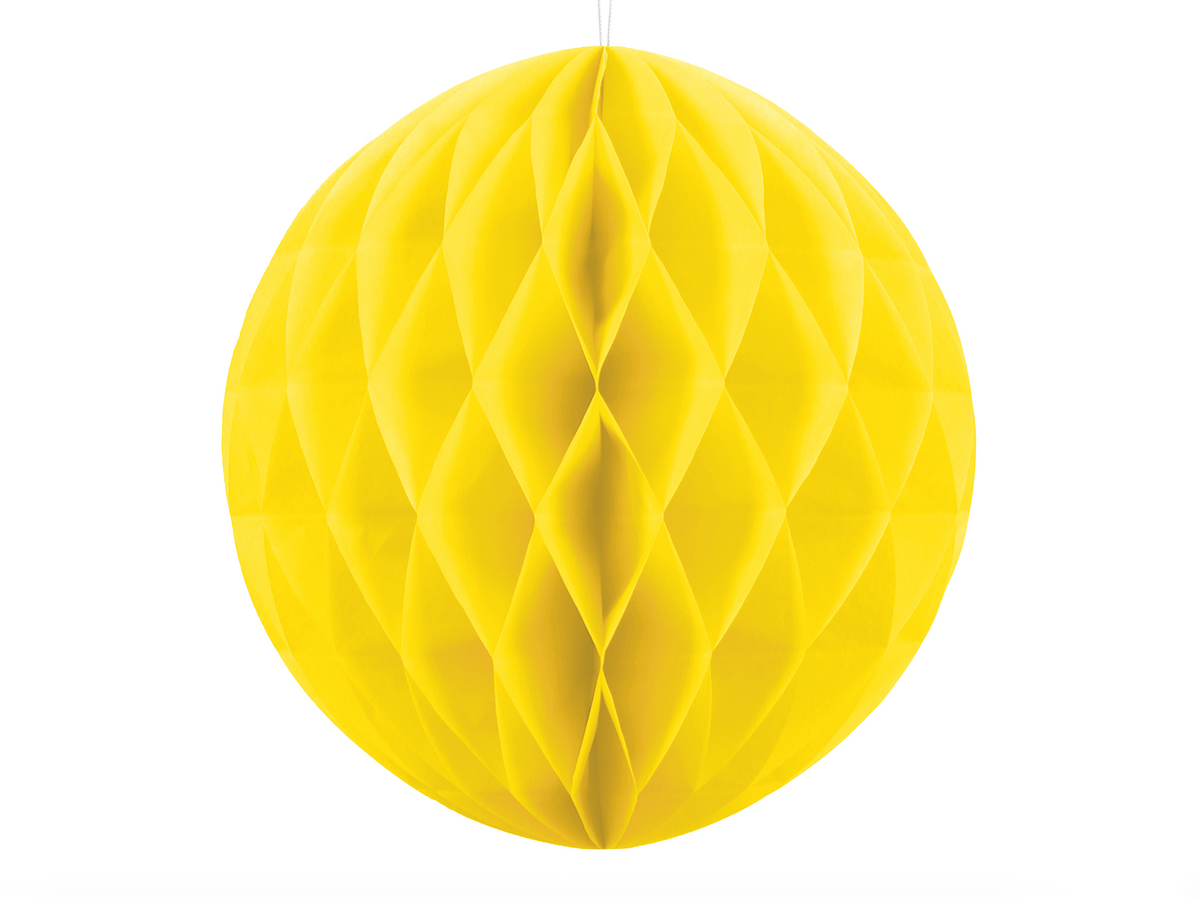 Large Yellow Honeycomb Ball Decoration