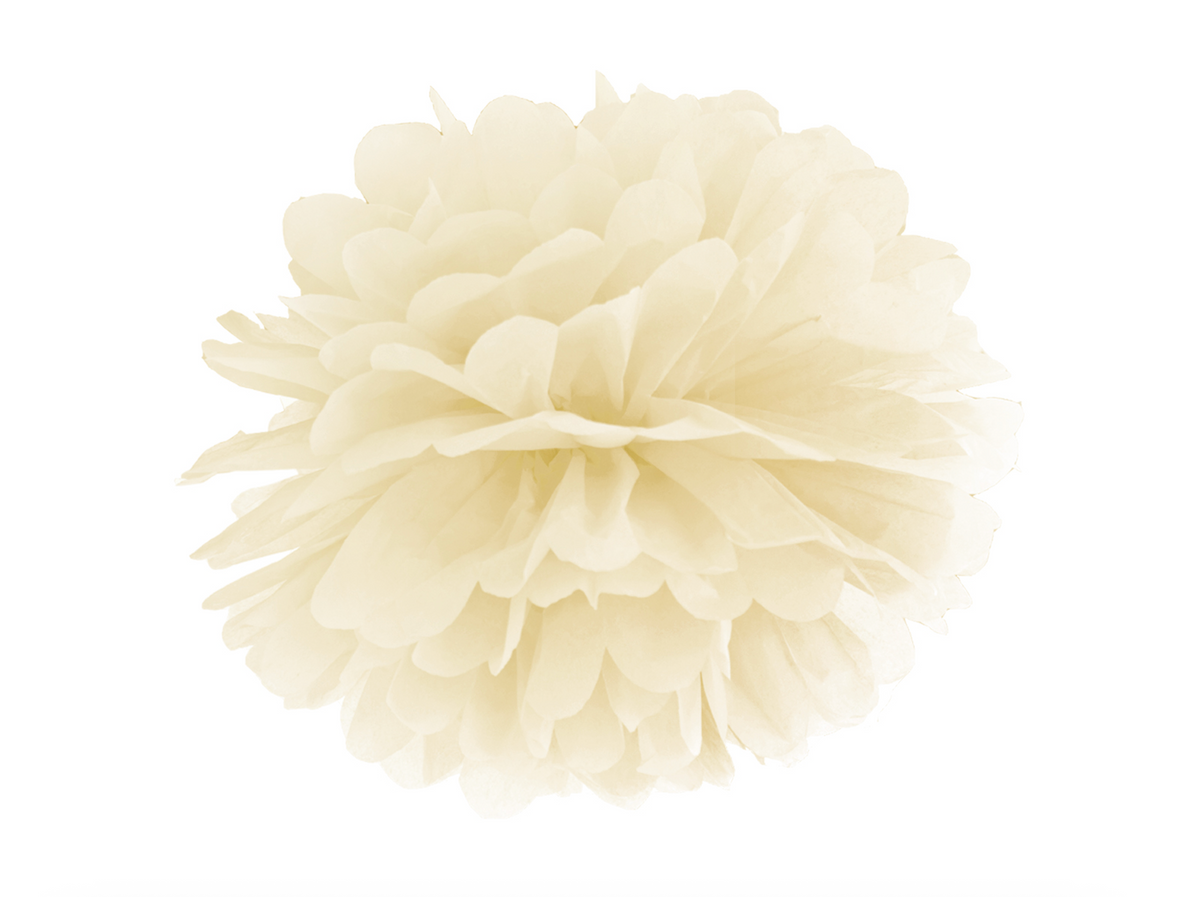 Cream Tissue Paper Pom Pom