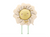 Light Beige Walking Flower Foil Balloon