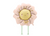 Blush Pink Walking Flower Foil Balloon