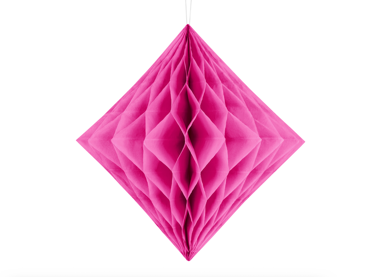 Large Dark Pink Honeycomb Diamond Decoration
