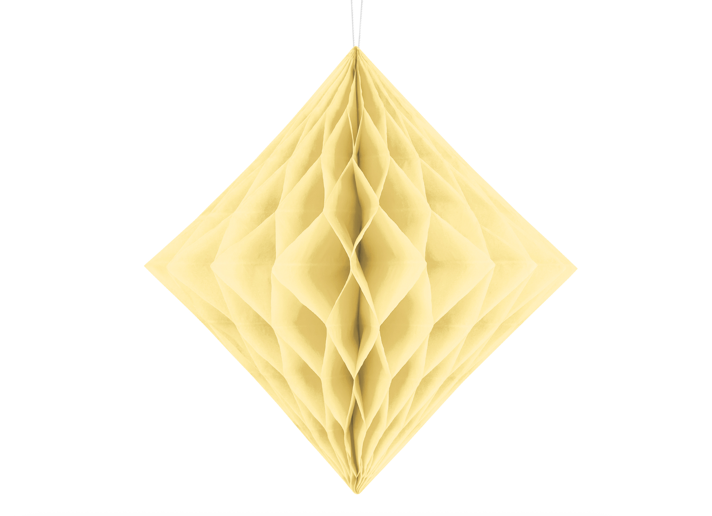 Large Cream Honeycomb Diamond Decoration