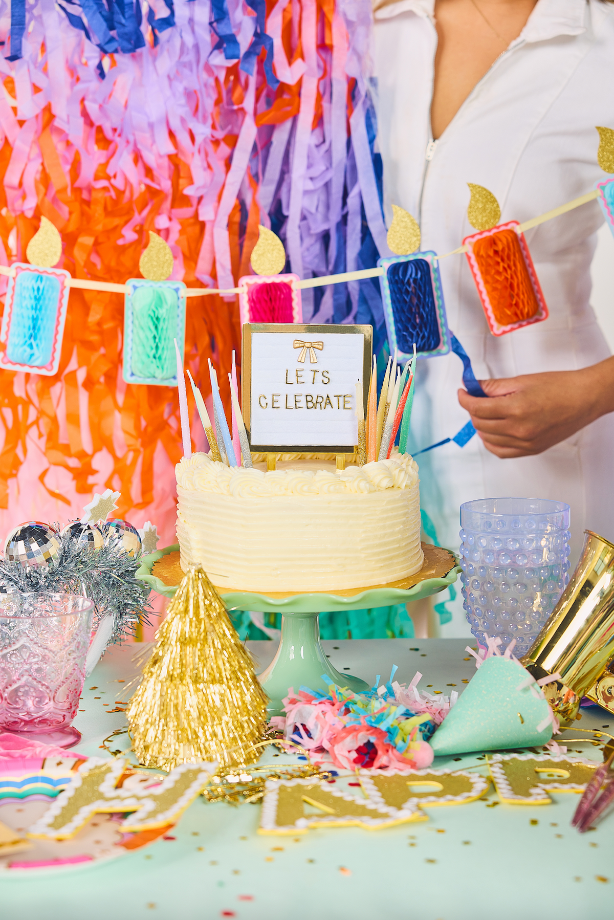 Make A Wish Honeycomb Candle Banner