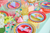 Rainbow Ric Rac Dinner Plates