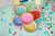Rainbow Ric Rac Dessert Plates