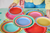 Rainbow Ric Rac Dessert Plates