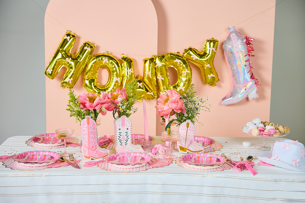 Cowgirl Cowboy Boot Balloon Set