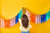 Multicolor Fringe Canopy Banners Set