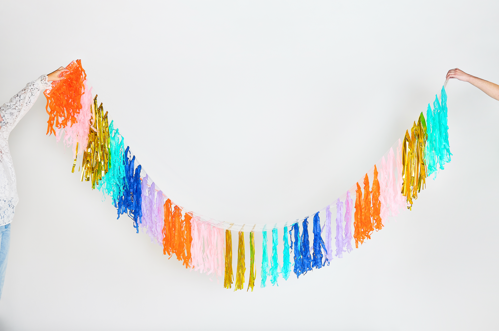 Multicolor Fringe Canopy Banners Set