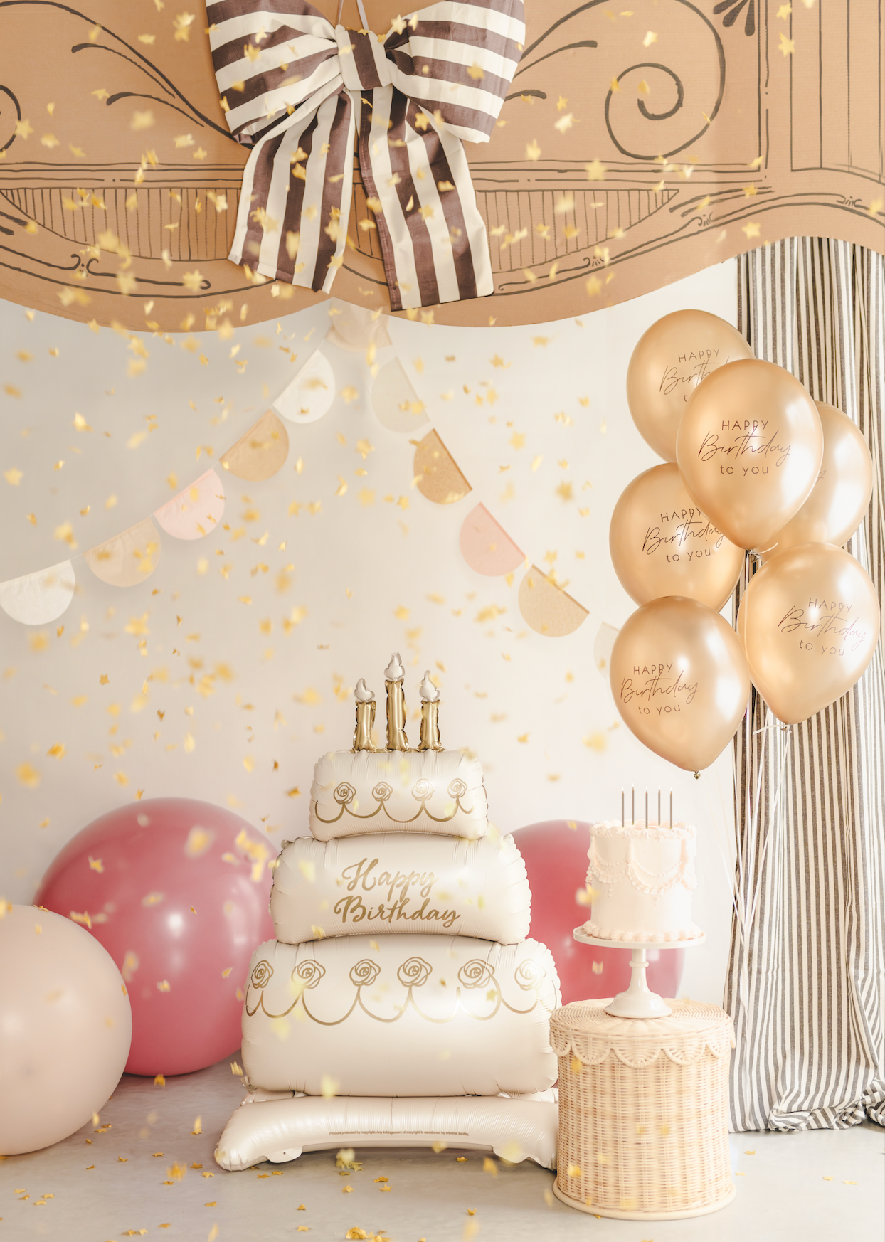 Standing Birthday Cake Foil Balloon