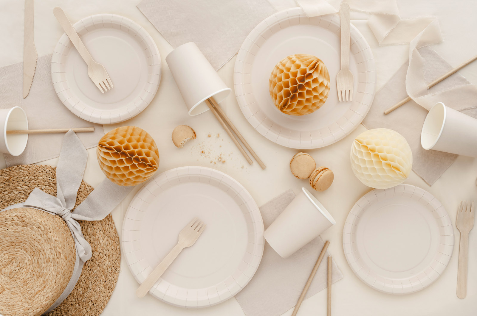 Beige Paper Plates
