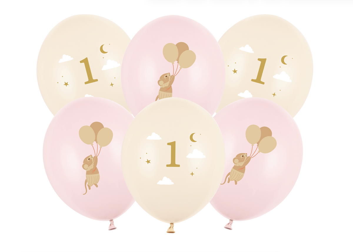 Pink Mouse 1st Birthday Balloons