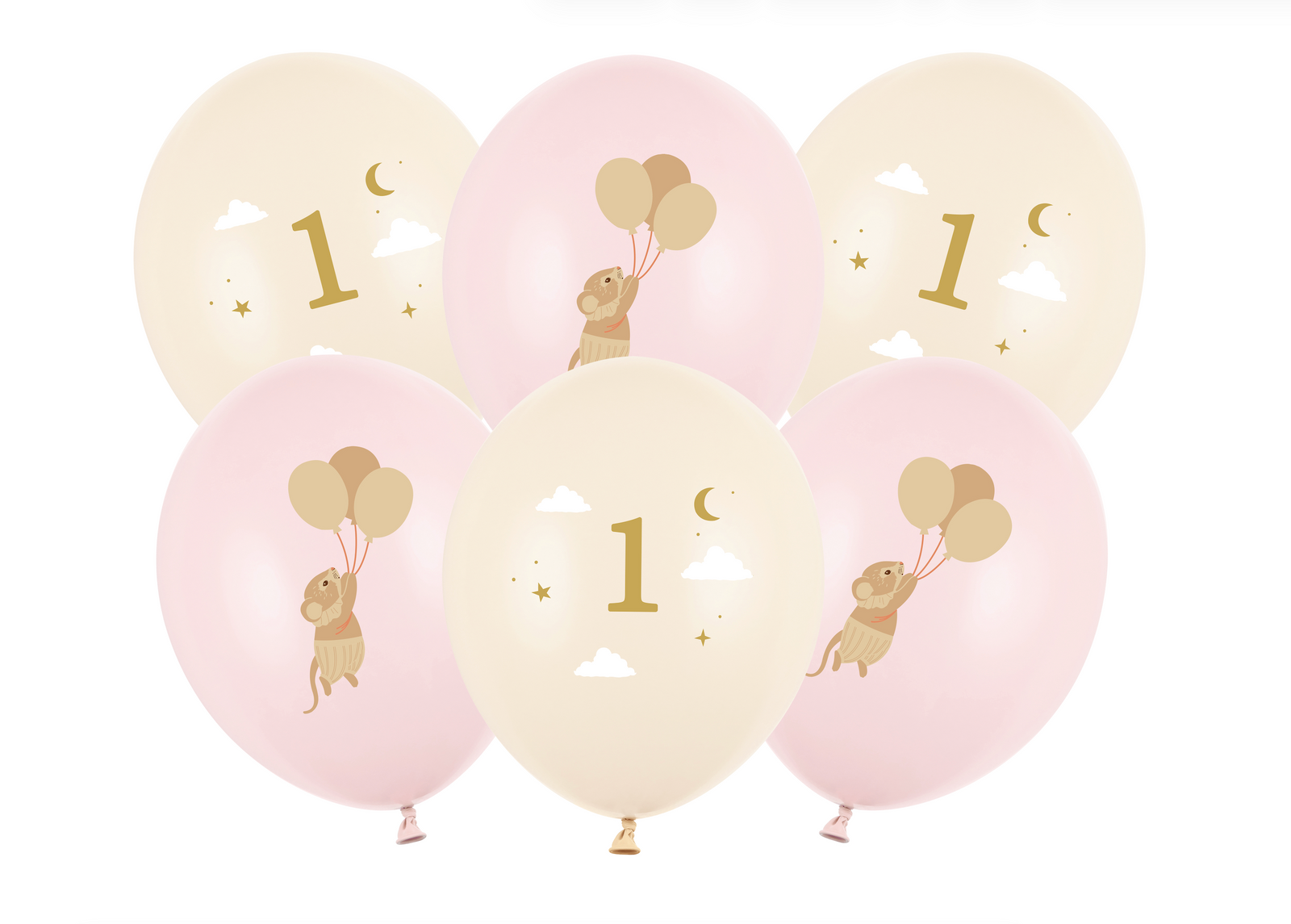 Pink Mouse 1st Birthday Balloons