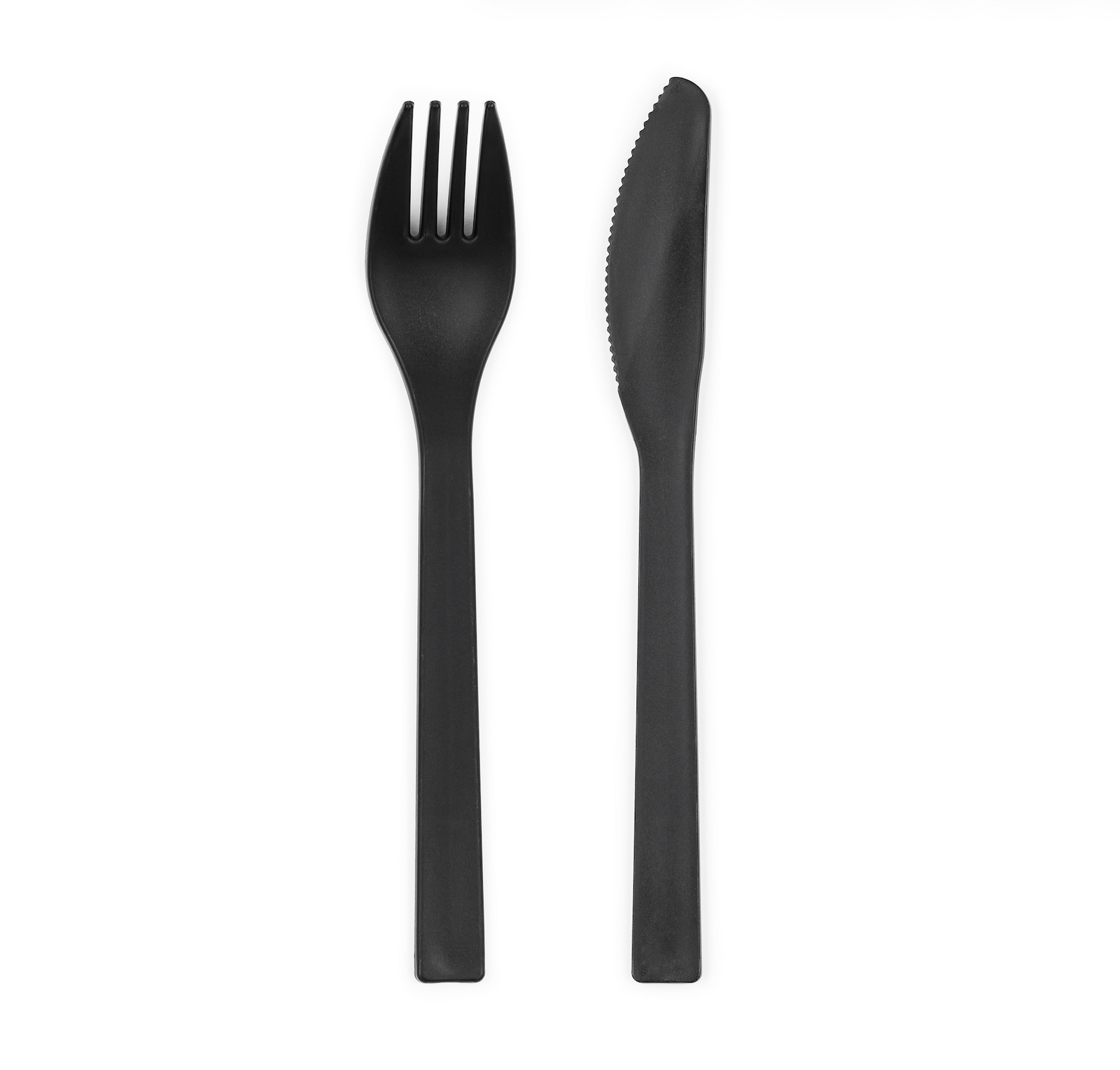 Black Plastic Cutlery Set
