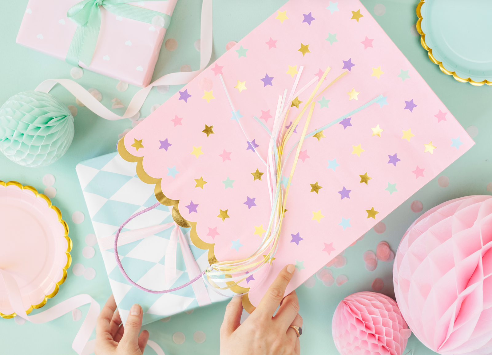 Pink Stars Gift Bag