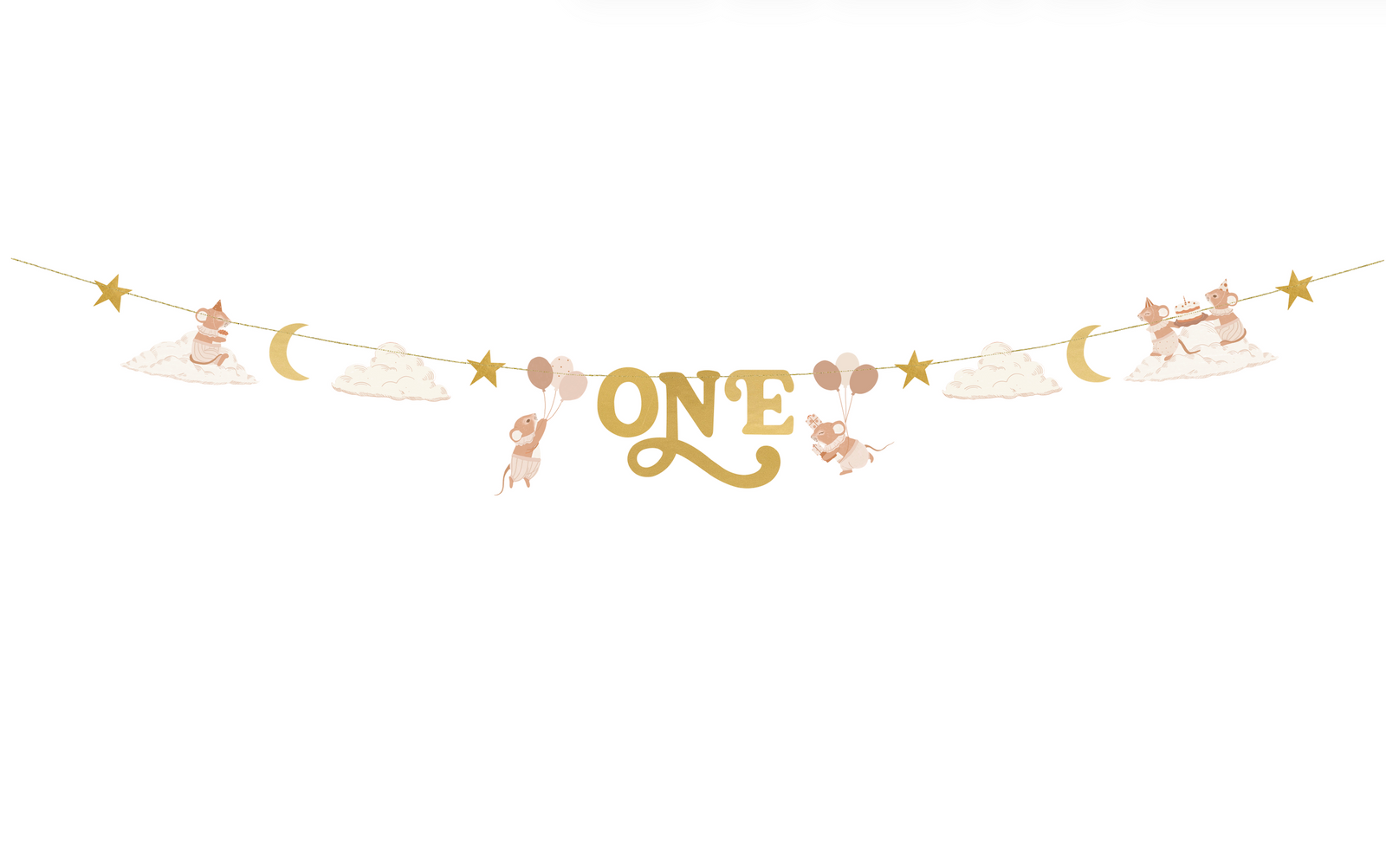 One Mice Gold Banner
