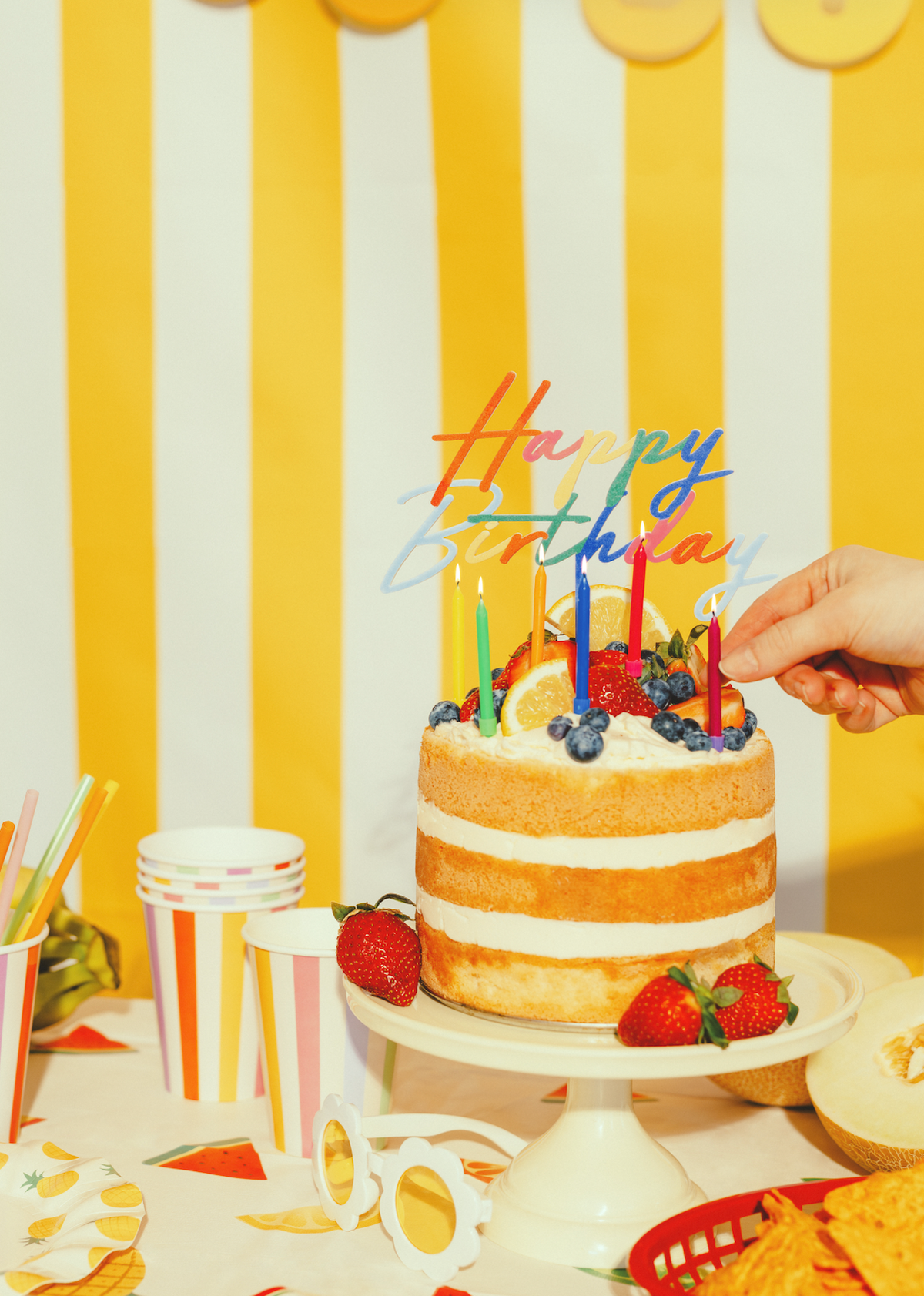 Happy Birthday Acrylic Cake Topper