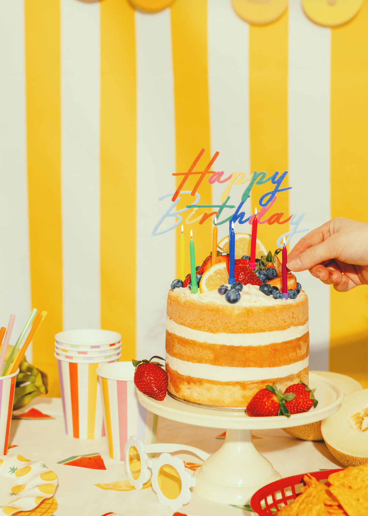 Happy Birthday Acrylic Cake Topper